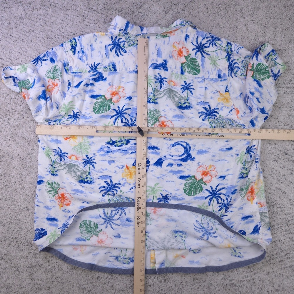Tommy Bahama Shirt Mens XXL Hawaiian Veracruz Cay Viscose White Polynesian GUC - Picture 5 of 7
